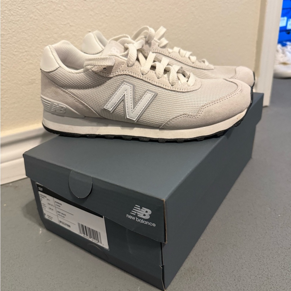 New Balance Cream Retro Sneakers with Suede and Mesh